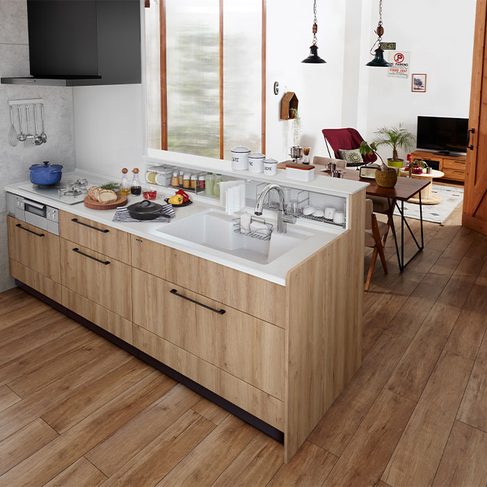 カラー・デザイン 扉・引手・ワークトップ・モールシステムキッチン レミュータカラスタンダード