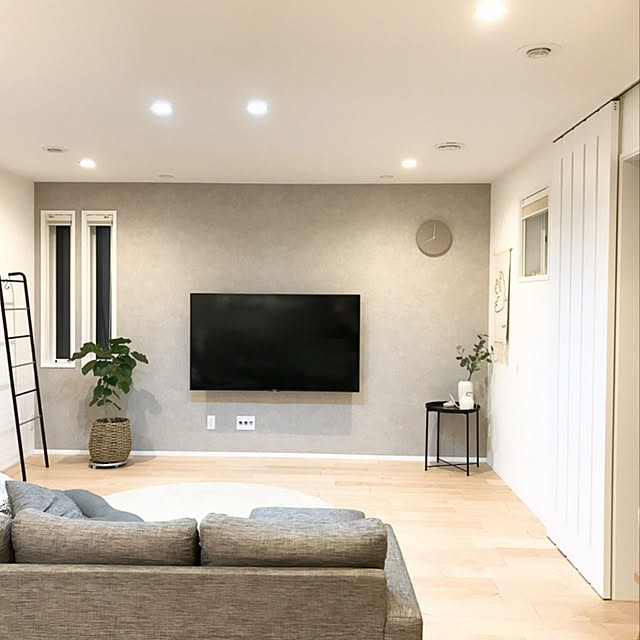 SUUMO アクセントクロス テレビ背面 グレーに関する注文住宅・ハウスメーカー・工務店・住宅実例情報