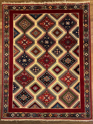 ラグ 190×190cm 柄 トライバル 部族絨毯風 ウール コットン 天然素材 オールシーズン シンプル おしゃれ 北欧 絨毯 カーペット マットリビングマット 新生活 一人暮らし 代引不可送料無料