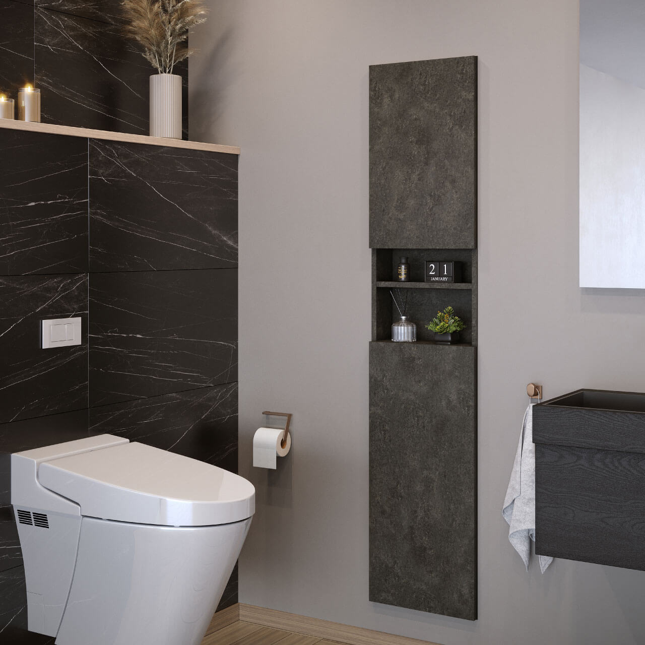 トイレ 収納・その他トイレ部材 収納キャビネット 埋め込みタイプ住設ドットコム