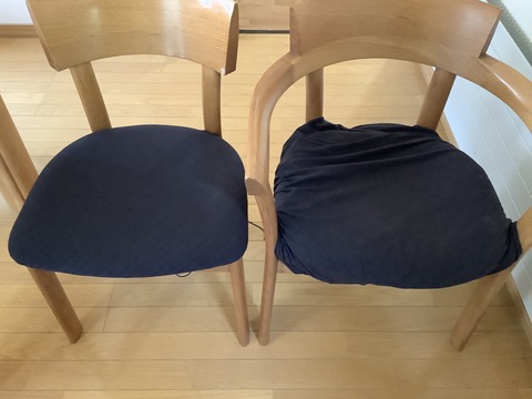 ダイニングチェアカバー作り季節を愛でる