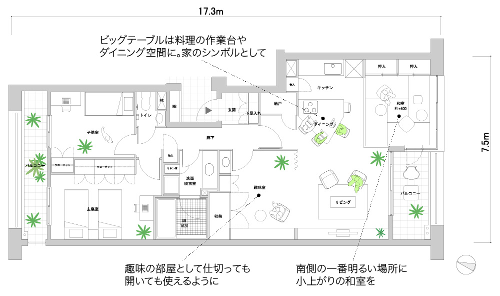 木造３階建て住宅 趣味や収納など色々使える納戸が主役の間取り横浜の狭小住宅・二世帯住宅・注文住宅の間取りは中鉢建設