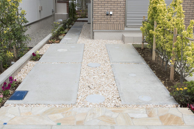 駐車場デザインが美しいエクステリア – 一宮市・稲沢市のエクステリア外構のことなら、コンクリートのプロ・坂井工業所