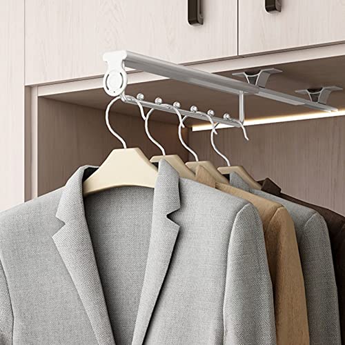 Amazon引き出し式パンツハンガーレール 押入れ スライドズボンラック 伸縮式 ズボンハンガースラックスハンガー 衣類収納 多機能スラックスハンガーラック クローゼットスカーフハンガー 省スペース プルアウトパンツラック 10アーム スペース節約 伸縮 ハンガー