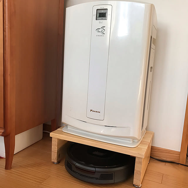 ルンバ 収納 カバー おしゃれ ウッド マホガニ