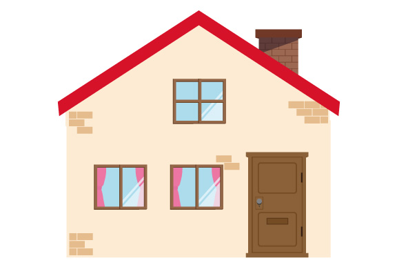 家のシルエット無料のAi・PNG白黒シルエットイラスト