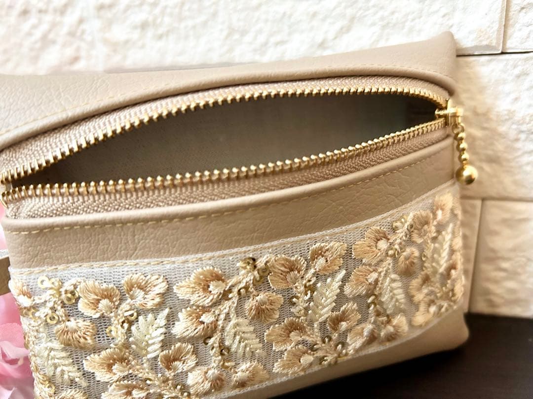 インド刺繍リボンのマルチショルダー＆マルチストラップセット セリア 刺繍リボン スマホショルダー