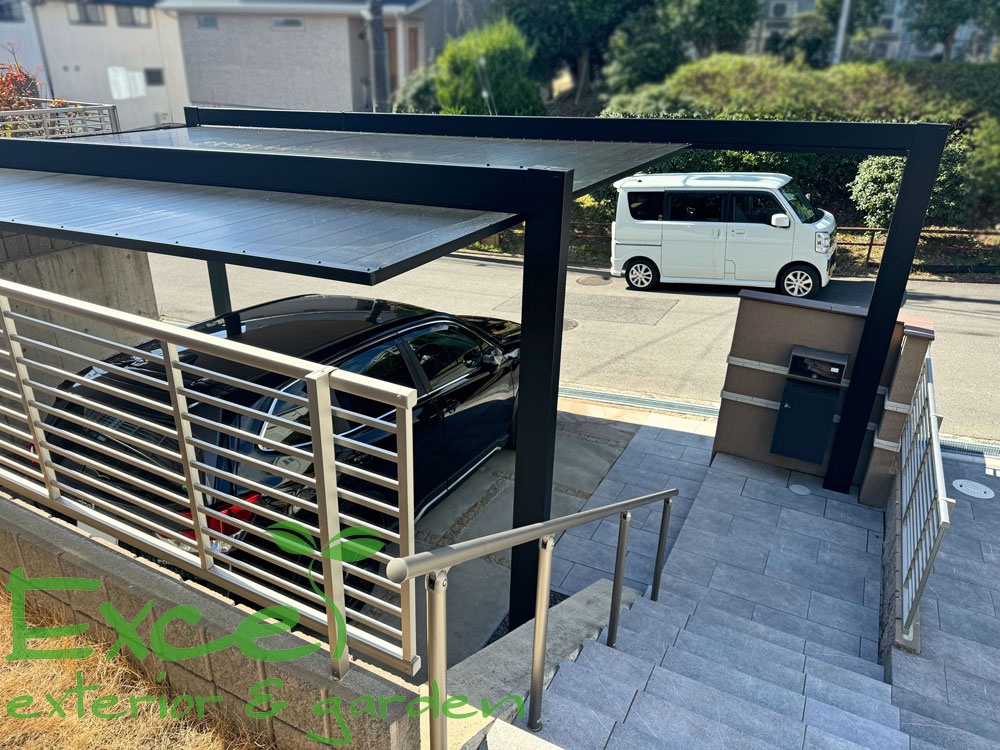 LIXIL カーポートSC 2台用 梁延長の概算お見積りカーポートならエクスガーデンナビ