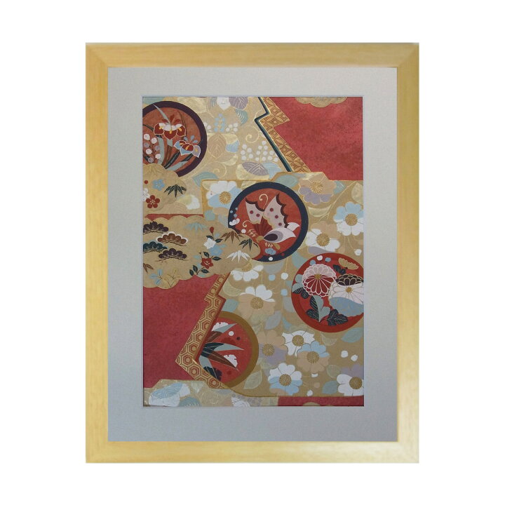 額014「実り」帯アート 小① 5個セットーインテリア 額 スタンド 壁掛け 飾り kimono 着物 帯 和 手作りiichi日々の暮らしを心地よくするハンドメイドやアンティークのマーケットプレイス