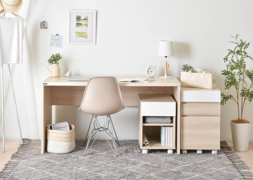 学習机 学習デスク コンパクト 夏休み 木製 女の子 かわいい 姫系 おしゃれ 収納付き 勉強机 : 家具通販 ぴぃーす - 通販 -Yahoo!ショッピング