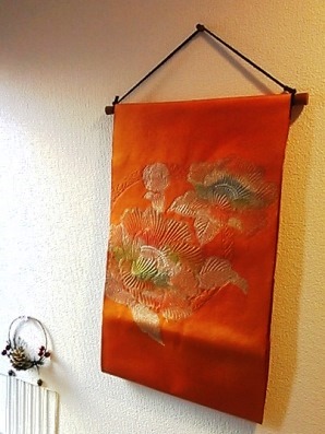 帯 帯リメイク 壁飾りAお正月