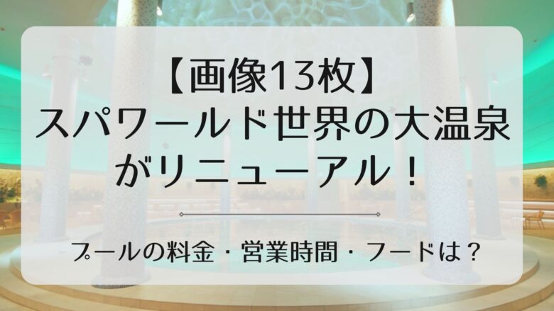 入館料千円+深夜料金1,300円で世界の大温泉スパワールド泊。フィギュアスケート女子フリー観戦。 | オヌルドチョウンナル