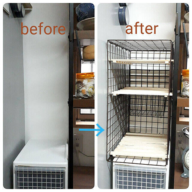 DIY 100均すのこ＋ワイヤーネットだけで大きな棚を作るアイデア工夫工具なしで 超簡単で安くておしゃれ 費用説明あり100円均一 ラック