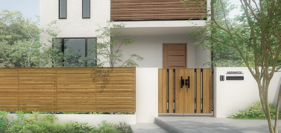 お庭と駐車場の間にフェンス・門扉設置大分市実例紹介株 エム・ケーライン大分でカーポートやフェンスなどの外構工事をするなら