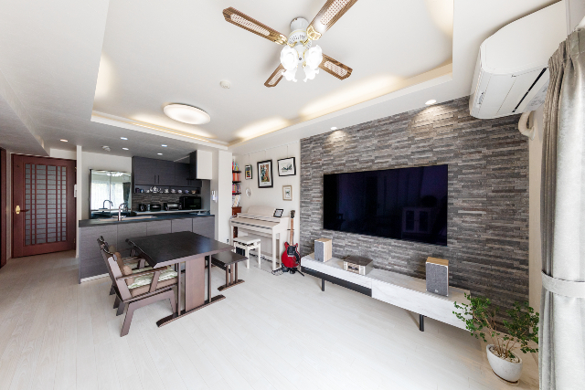 石浦家具製作所 実例集 » リビング壁面収納 Ｋ様邸