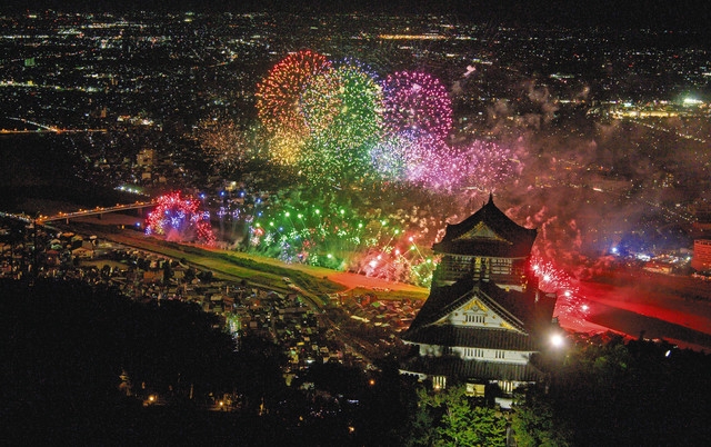 梅田スカイビル・空中庭園展望台から「なにわ淀川花火大会」鑑賞 - 梅田経済新聞