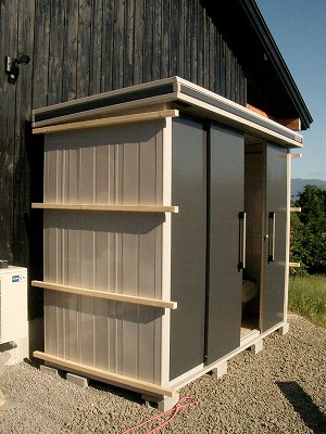 スチール物置をガーデンシェッド風に : yositaro's garden