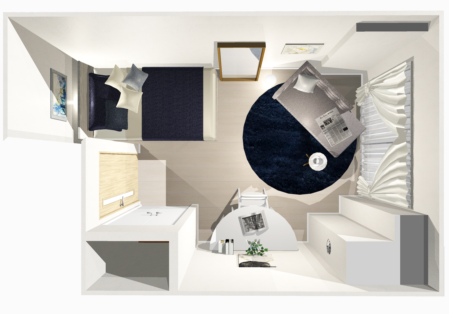 一人暮らしの8畳1K・ワンルームレイアウトのコツをご紹介します 家具・インテリア Re:CENO リセノ