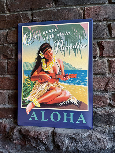 楽天市場 ブリキ 看板 ハワイの通販