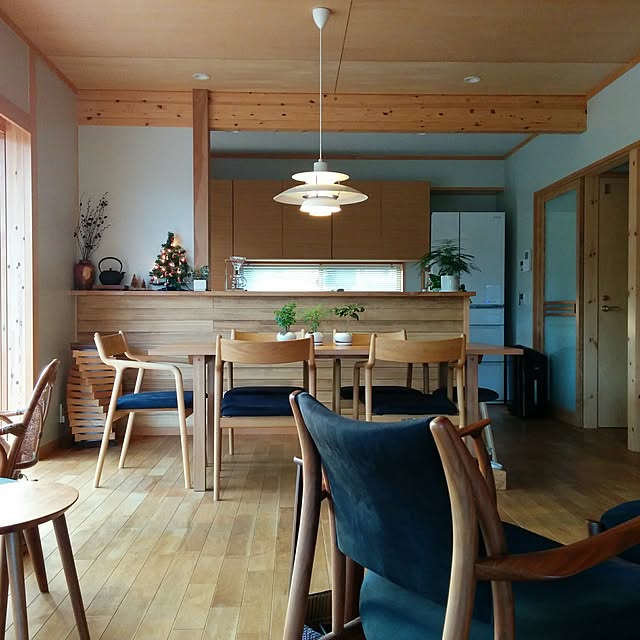 和風・和モダン・北欧風なリビング・ダイニングの実例写真株式会社グリーンハウスシミズの「ジャパンディスタイルの家」 - Mockhouse