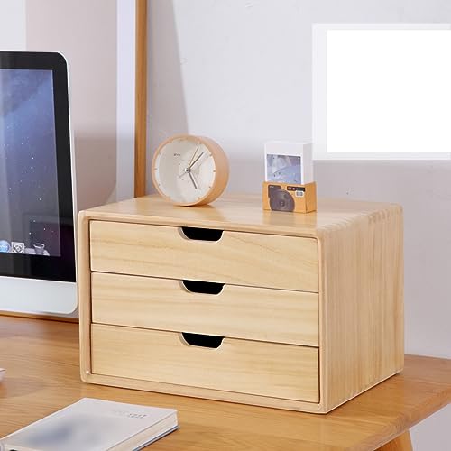 アンティーク風 ブラウン木製脚付チェスト 引き出し３段 C.T.C4620