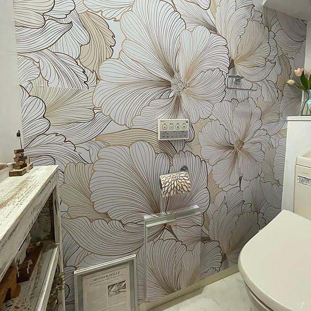 壁紙 TOTOトイレのおしゃれなアレンジ・飾り方のインテリア実例RoomClip ルームクリップ