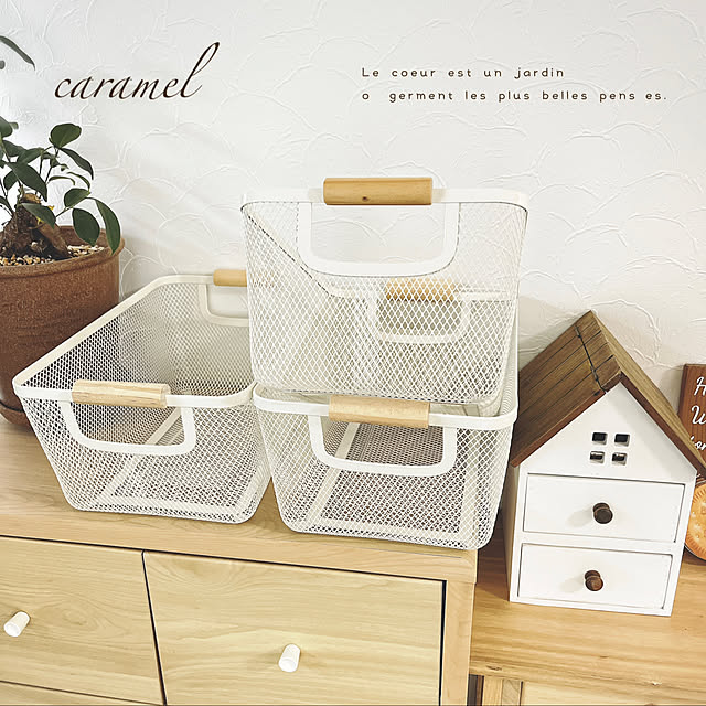 100均で販売しているハンドル2本付きバスケットの商品一覧。ダイソーとセリアで販売