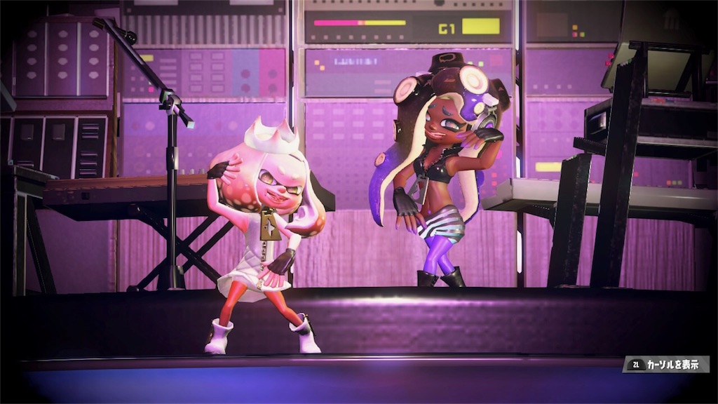 スプラトゥーン2 フェス連敗続きでムスッとしているヒメちゃん -