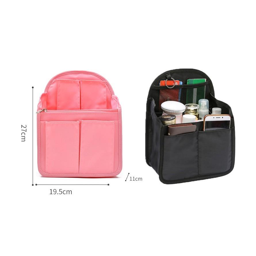 バッグインバッグ リュック用・フェルト・軽量・縦型・15ポケット・自立可能 200-BAGIN017BK-BG BL