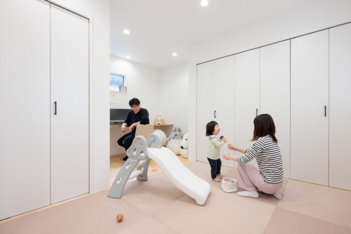 リビングにキッズスペースをおしゃれにつくるアイディア千葉の注文住宅事例千葉の注文住宅 君津住宅 kimijyu