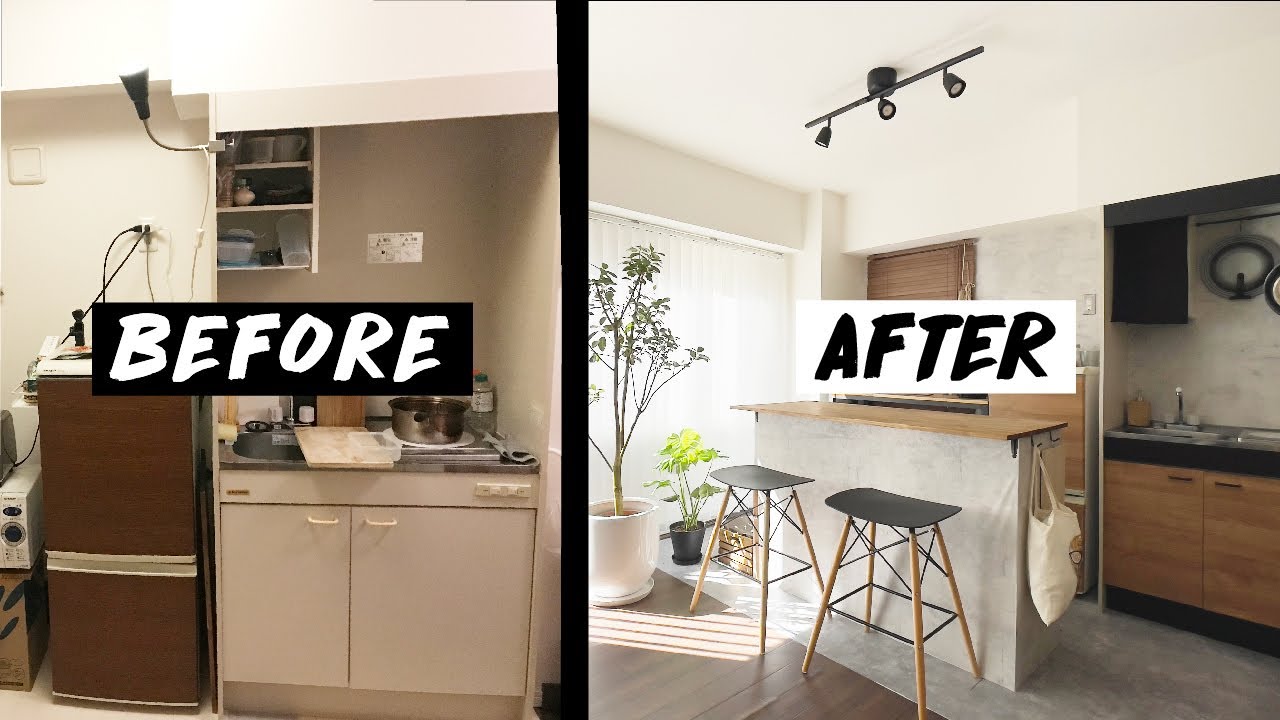 キッチンインテリア 賃貸OK！1Rのしょぼキッチンを理想に近づけるためにやったこと