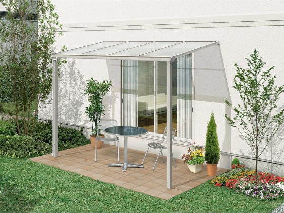 玄関前軒下空間 ヒカハウス～大きな片流れの屋根とおしゃれなカーポート～- 外観事例SUVACO スバコ