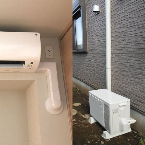 DIY 賃貸もOK！丸出しのエアコン配管を自作カバーでシンプルに隠す