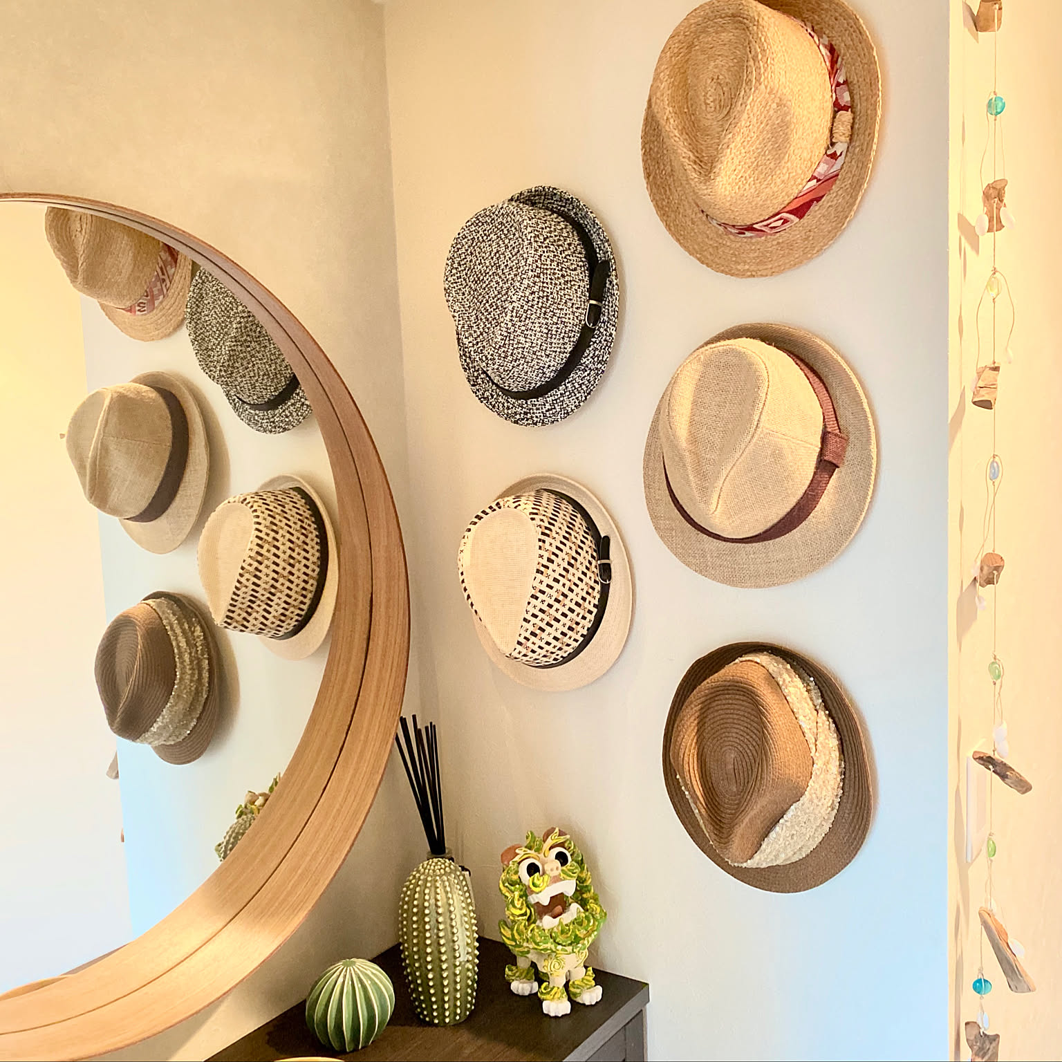 kag-37982 ハンガーラック ラダーラック 収納 かばん バッグ 帽子 インテリア ウッド おしゃれ キッチン つっぱり ハンガー フ –アットカグ