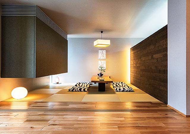 和と洋の調和がとれた美しい和室輸入壁紙 クロス のテシード