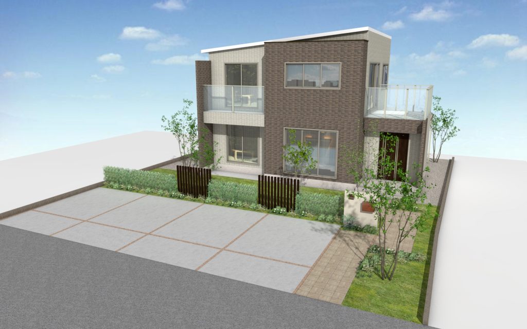 目地にまでこだわったおしゃれな土間コンクリートの駐車場デザイン集アイディアいっぱいお庭ブログ