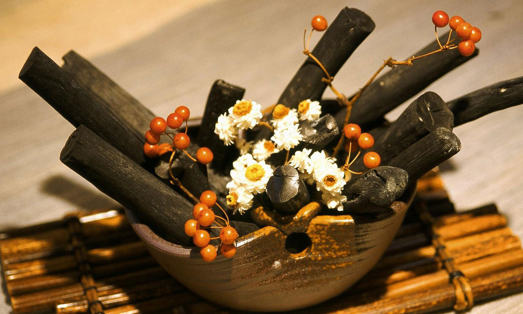 備長炭 インテリア おしゃれ 手編みオーバル型 2個セット 炭 トイレ 風水 玄関 浄化 運気アップ 置き炭 消臭 除湿 装飾 オブジェBuyee