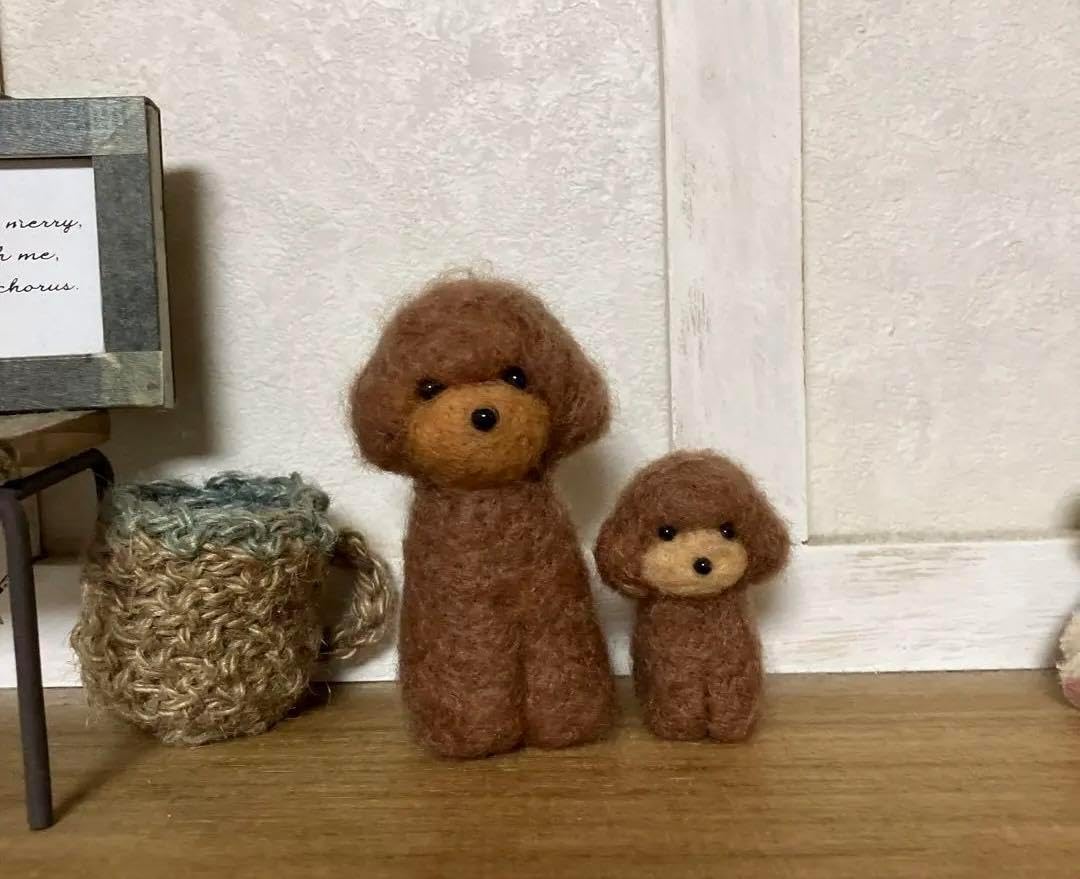 トイプードル 羊毛フェルト ハンドメイド 羊毛フェルト トイプードル作り方 - YouTube