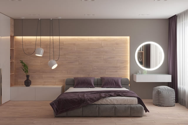 スタンドミラー 全身姿見鏡 ナ約幅43cm チュラル 木製 3mm飛散防止ミラー 完成