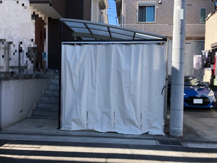 カーポート、目隠しフェンス設置工事No.0401駐車スペースの施工例さくら外壁塗装店 外壁塗装リフォーム工事専門店