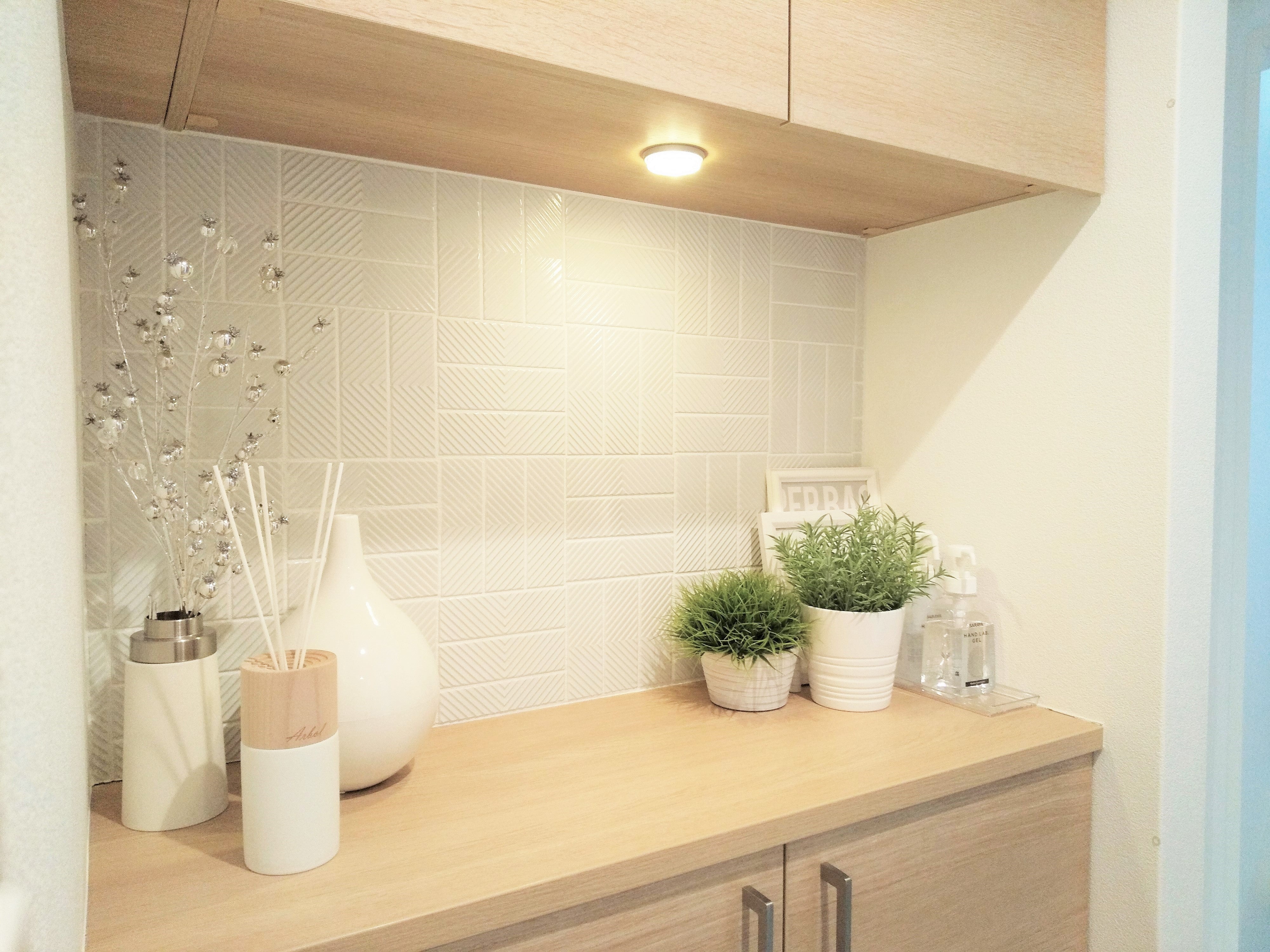 靴箱・下駄箱のオーダーメイド 玄関収納 ガラス扉・鏡付き