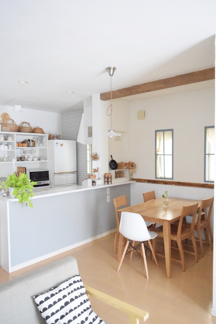 アクセントクロス カウンター下のおしゃれなアレンジ・飾り方のインテリア実例RoomClip ルームクリップ