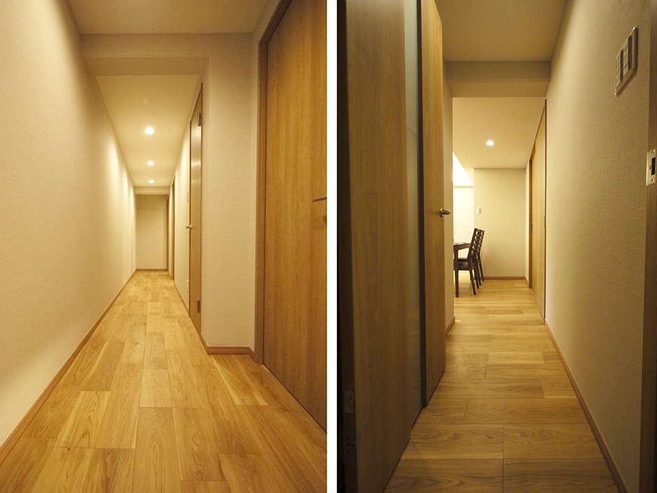 廊下 折り上げ天井と間接照明のリビング- その他事例SUVACO スバコ