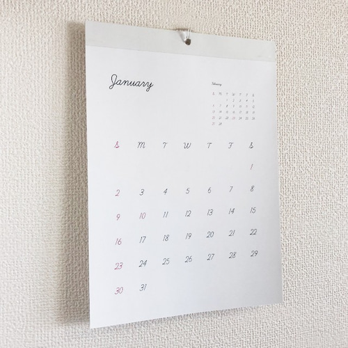 2025年4月スタート◇六曜・開運日付き☆ シンプル・縦長カレンダーiichi日々の暮らしを心地よくするハンドメイドやアンティークのマーケットプレイス