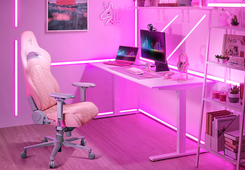 AmazonBestier ゲーミングデスク l字デスク 幅107cm コンセント付き Type-C対応 LEDライト付き パソコンデスク 机pcデスク 勉強机 収納付き ラック付き コーナーデスク ゲームデスク おしゃれ カーボン調ホワイトパソコンデスク文房具・オフィス用品Bestier l