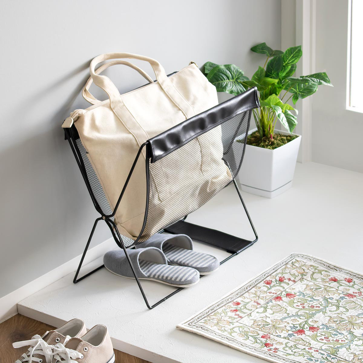 カバン置き ラック オフィス 玄関 鞄置き場 鞄置き かご カゴ バスケット カバン置き ラック オフィス