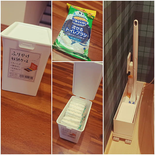 流せるトイレブラシを吊るす！100均セリアの「何度でも貼ってはがせるフィルムフック」でスッキリ解決！ - 新しいことを少しずつ