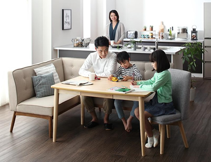 ダイニングテーブル 子供の高さに合わせた リビング学習ダイニングシリーズ ダイニングテーブル単品 W120 組立設置付 広がる暮らし子供の高さに合わせたリビング学習ダイニング テーブルの詳細ソファスタイル
