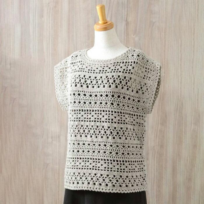 編み図：ウエア セーター ベストSAWADA MARCHE