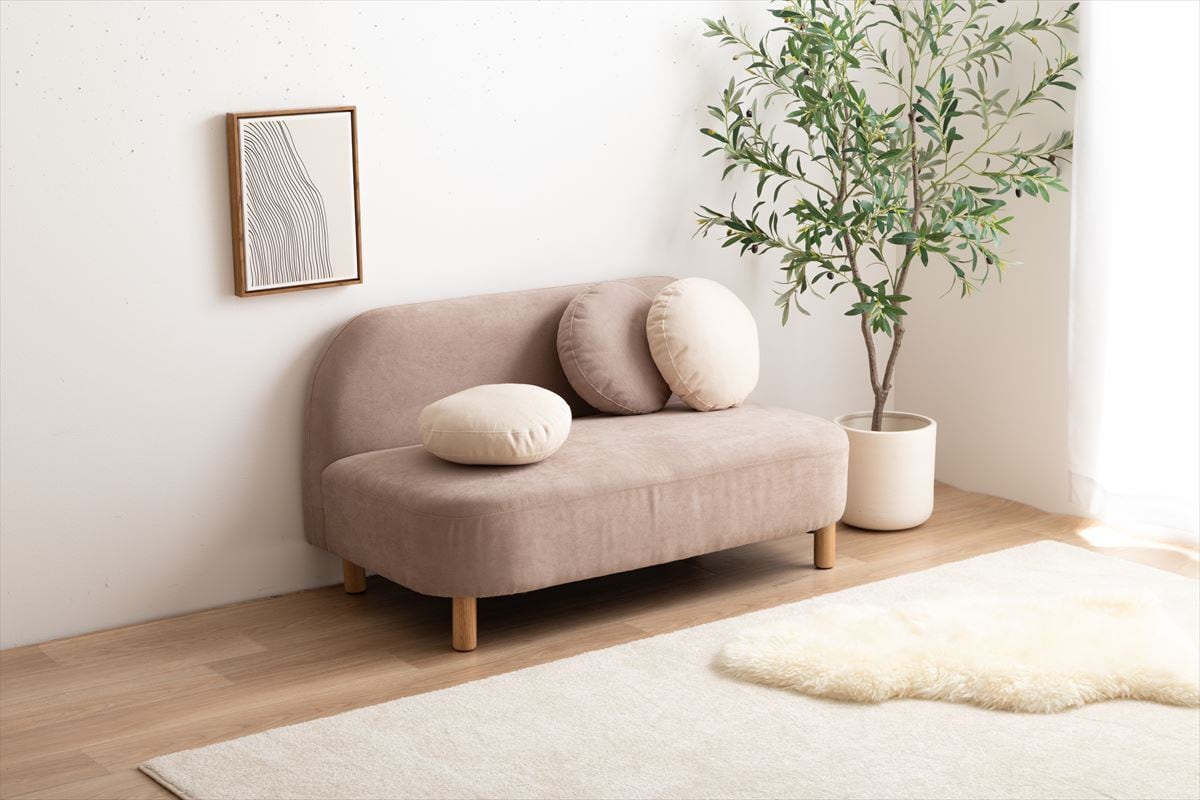 大人かわいいインテリア 2人掛けラウンドソファChammy -チャミー-ソファ カウチソファ ソファーﾒｰｶｰ3か月保証:ﾎｰﾑﾃｲｽﾄAmazonホームテイスト 大人かわいいインテリア ローソファ2人掛けChammy -チャミー-グレー色ソファ・カウチ オンライン通販